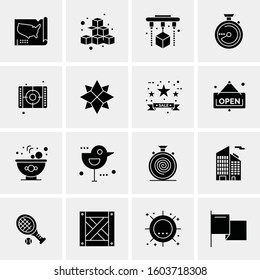 16 Universal Business Icons Vector. Creative Icon Illustration to use in web and Mobile Related project.