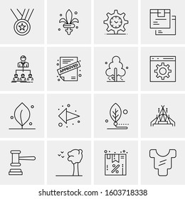 16 Universal Business Icons Vector. Creative Icon Illustration to use in web and Mobile Related project.
