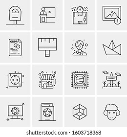 16 Universal Business Icons Vector. Creative Icon Illustration to use in web and Mobile Related project.