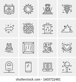 16 Universal Business Icons Vector. Creative Icon Illustration to use in web and Mobile Related project.