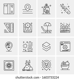 16 Universal Business Icons Vector. Creative Icon Illustration to use in web and Mobile Related project.
