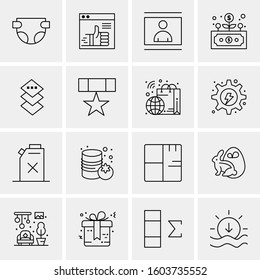 16 Universal Business Icons Vector. Creative Icon Illustration to use in web and Mobile Related project.
