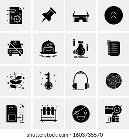 16 Universal Business Icons Vector. Creative Icon Illustration to use in web and Mobile Related project.