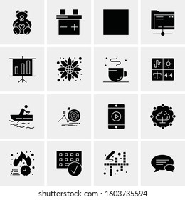 16 Universal Business Icons Vector. Creative Icon Illustration to use in web and Mobile Related project.