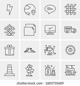 16 Universal Business Icons Vector. Creative Icon Illustration to use in web and Mobile Related project.