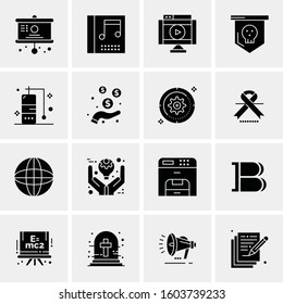 16 Universal Business Icons Vector. Creative Icon Illustration to use in web and Mobile Related project.