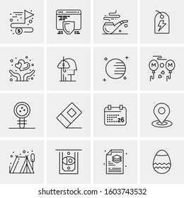 16 Universal Business Icons Vector. Creative Icon Illustration to use in web and Mobile Related project.
