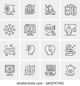 16 Universal Business Icons Vector. Creative Icon Illustration to use in web and Mobile Related project.