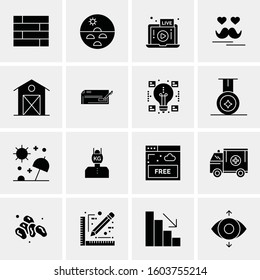 16 Universal Business Icons Vector. Creative Icon Illustration to use in web and Mobile Related project.