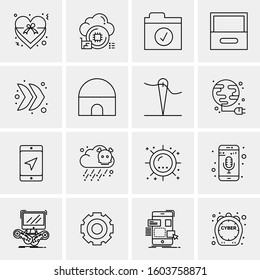 16 Universal Business Icons Vector. Creative Icon Illustration to use in web and Mobile Related project.