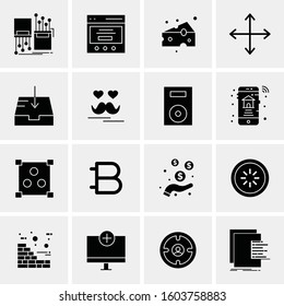 16 Universal Business Icons Vector. Creative Icon Illustration to use in web and Mobile Related project.