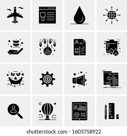 16 Universal Business Icons Vector. Creative Icon Illustration to use in web and Mobile Related project.