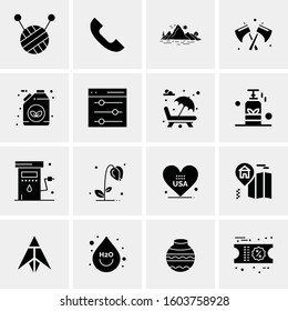 16 Universal Business Icons Vector. Creative Icon Illustration to use in web and Mobile Related project.