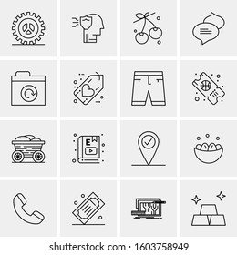 16 Universal Business Icons Vector. Creative Icon Illustration to use in web and Mobile Related project.