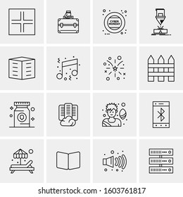 16 Universal Business Icons Vector. Creative Icon Illustration to use in web and Mobile Related project.