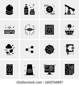 16 Universal Business Icons Vector. Creative Icon Illustration to use in web and Mobile Related project.