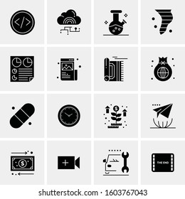 16 Universal Business Icons Vector. Creative Icon Illustration to use in web and Mobile Related project.