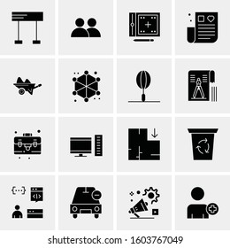 16 Universal Business Icons Vector. Creative Icon Illustration to use in web and Mobile Related project.