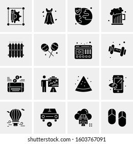 16 Universal Business Icons Vector. Creative Icon Illustration to use in web and Mobile Related project.