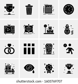 16 Universal Business Icons Vector. Creative Icon Illustration to use in web and Mobile Related project.