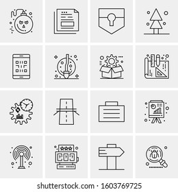 16 Universal Business Icons Vector. Creative Icon Illustration to use in web and Mobile Related project.
