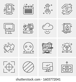 16 Universal Business Icons Vector. Creative Icon Illustration to use in web and Mobile Related project.