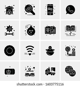 16 Universal Business Icons Vector. Creative Icon Illustration to use in web and Mobile Related project.