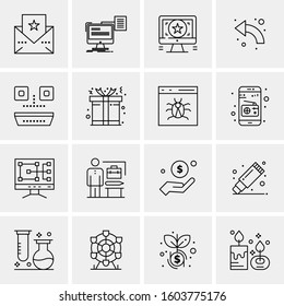 16 Universal Business Icons Vector. Creative Icon Illustration to use in web and Mobile Related project.