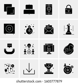 16 Universal Business Icons Vector. Creative Icon Illustration to use in web and Mobile Related project.