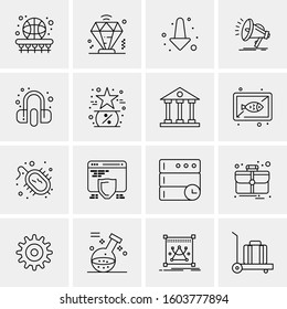 16 Universal Business Icons Vector. Creative Icon Illustration to use in web and Mobile Related project.