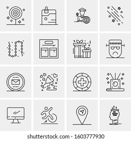 16 Universal Business Icons Vector. Creative Icon Illustration to use in web and Mobile Related project.