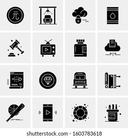 16 Universal Business Icons Vector. Creative Icon Illustration to use in web and Mobile Related project.