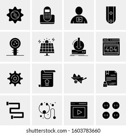 16 Universal Business Icons Vector. Creative Icon Illustration to use in web and Mobile Related project.