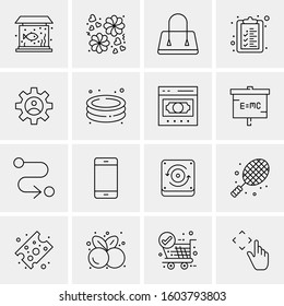 16 Universal Business Icons Vector. Creative Icon Illustration to use in web and Mobile Related project.