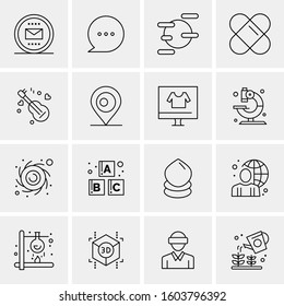 16 Universal Business Icons Vector. Creative Icon Illustration to use in web and Mobile Related project.