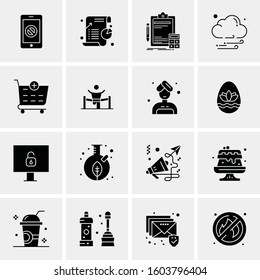 16 Universal Business Icons Vector. Creative Icon Illustration to use in web and Mobile Related project.