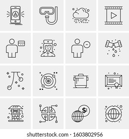 16 Universal Business Icons Vector. Creative Icon Illustration to use in web and Mobile Related project.