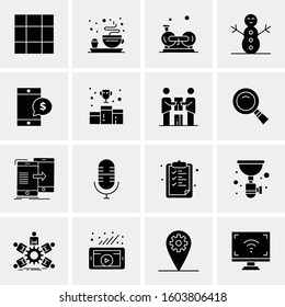 16 Universal Business Icons Vector. Creative Icon Illustration to use in web and Mobile Related project.