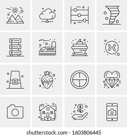 16 Universal Business Icons Vector. Creative Icon Illustration to use in web and Mobile Related project.