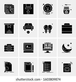 16 Universal Business Icons Vector. Creative Icon Illustration to use in web and Mobile Related project.