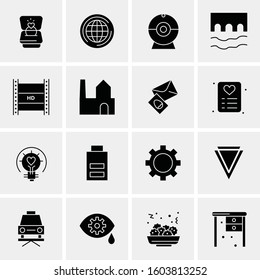 16 Universal Business Icons Vector. Creative Icon Illustration to use in web and Mobile Related project.