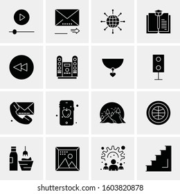 16 Universal Business Icons Vector. Creative Icon Illustration to use in web and Mobile Related project.