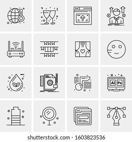 16 Universal Business Icons Vector. Creative Icon Illustration to use in web and Mobile Related project.