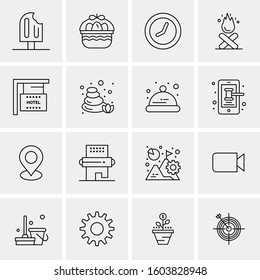 16 Universal Business Icons Vector. Creative Icon Illustration to use in web and Mobile Related project.