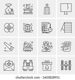 16 Universal Business Icons Vector. Creative Icon Illustration to use in web and Mobile Related project.