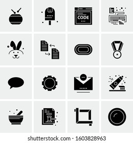 16 Universal Business Icons Vector. Creative Icon Illustration to use in web and Mobile Related project.