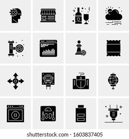 16 Universal Business Icons Vector. Creative Icon Illustration to use in web and Mobile Related project.