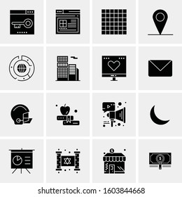 16 Universal Business Icons Vector. Creative Icon Illustration to use in web and Mobile Related project.
