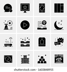 16 Universal Business Icons Vector. Creative Icon Illustration to use in web and Mobile Related project.