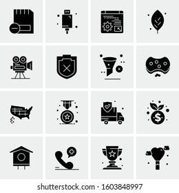 16 Universal Business Icons Vector. Creative Icon Illustration to use in web and Mobile Related project.